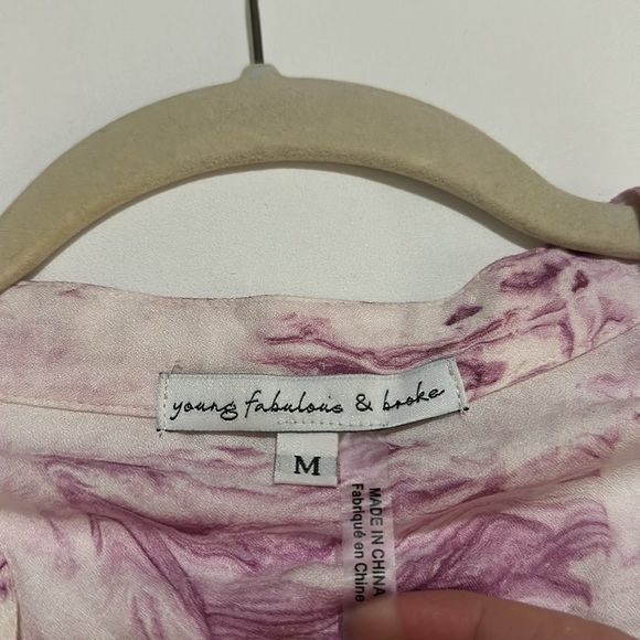 NWOT Young Fabulous & Broke Purple & Pink Ombré Romper Size M - Picture 9 of 16